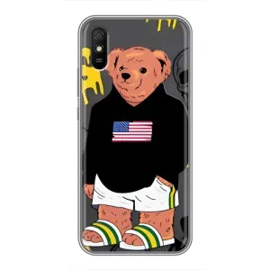 Чехлы Мишка Тедди для Редми 9а (Teddy USA)