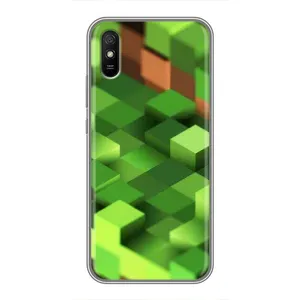 Чехлы для Xiaomi Redmi 9A (Персонажи Майн Крафт) (Текстура)