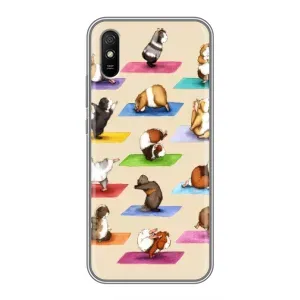 Чехол с Прикольным принтом на Xiaomi Redmi 9A (Ёга свинок)