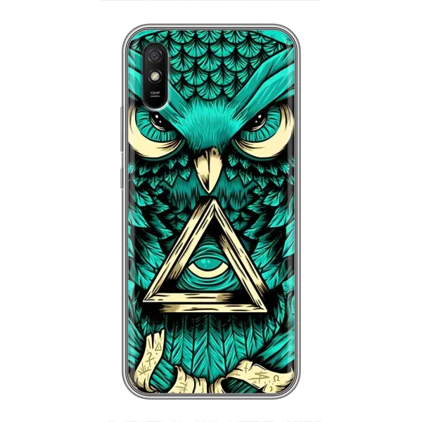 Чехол с рисунком «Зеленая сова» для Xiaomi Redmi 9A Чехол с рисунком «Зеленая сова» для Xiaomi Redmi 9A