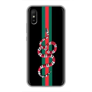 Чехлы Бренд GUCCI для Xiaomi Redmi 9A (Змей Гуччи)