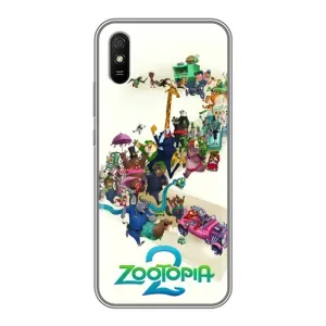 Силиконовый чехол с принтом Зоотрополіс для Xiaomi Redmi 9A (Зоотрополис логотип)
