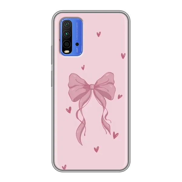 Чехол с рисунком «Бант на розовом» для Xiaomi Redmi 9T Чехол с рисунком «Бант на розовом» для Xiaomi Redmi 9T