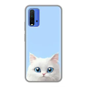 Чехол на тематику: Коты для Xiaomi Redmi 9T (Белый кот)