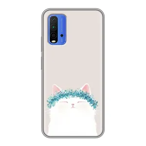 Чехол на тематику: Коты для Xiaomi Redmi 9T (Белый котик)