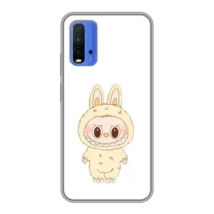 Чохол з принтом Лабубу для Xiaomi Redmi 9T (Бежевий Лабубу)