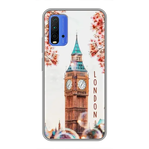 Чехол с рисунком «Часы Лондон» для Xiaomi Redmi 9T Чехол с рисунком «Часы Лондон» для Xiaomi Redmi 9T