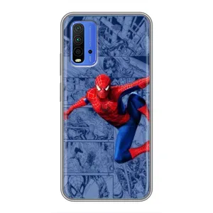 Силиконовый Чехол для Xiaomi Redmi 9T (Человек Паук)