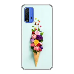 Чехлы с тематикой "ЦВЕТЫ" на Xiaomi Redmi 9T (Цветок-мороженное)