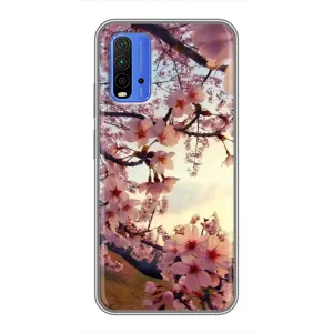 Чехол с принтом САКУРЫ на Xiaomi Redmi 9T (Цветущая сакура)