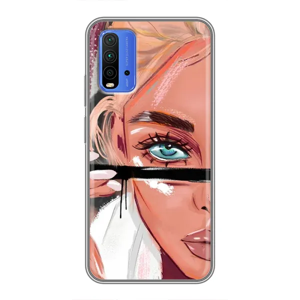 Чехол с рисунком «Девушка и ресницы» для Xiaomi Redmi 9T