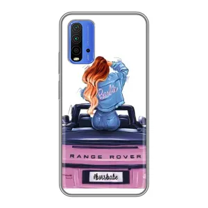 Силіконовый Чохол на Xiaomi Redmi 9T з картинкой Модных девушек (Дівчина на машині)