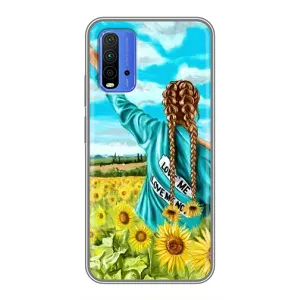 Чохол Стильні дівчата на Xiaomi Redmi 9T (Дівчина на полі)