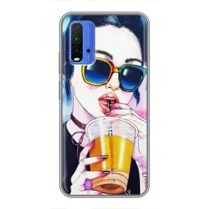 Чохол з картинкою Модні Дівчата Xiaomi Redmi 9T (Дівчина з коктейлем)