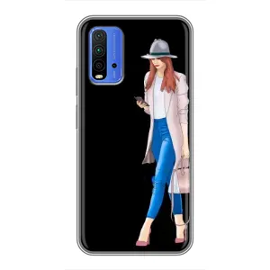 Чохол з картинкою Модні Дівчата Xiaomi Redmi 9T (Дівчина з телефоном)