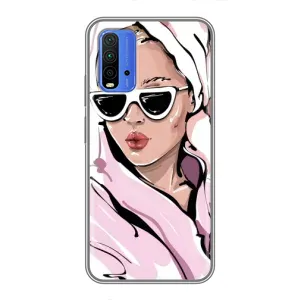 Чохол з картинкою Модні Дівчата Xiaomi Redmi 9T (Дівчина в халаті)