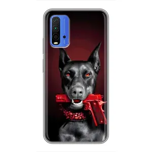 Чохол ДОБЕРМАН  для Xiaomi Redmi 9T (Доберман злий)