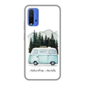 Силиконовый бампер с картинкой машины на Xiaomi Redmi 9T (Домик на колесах)
