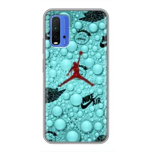 Силиконовый Чехол Nike Air Jordan на Редми 9т (Джордан Найк)