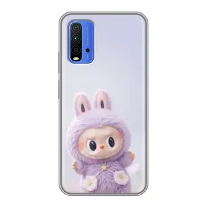 Чохол з принтом Лабубу для Xiaomi Redmi 9T (Фіолетовий Лабубу)