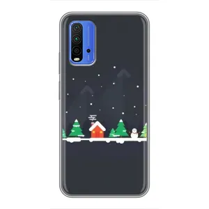 Силіконовий бампер на різдво для Xiaomi Redmi 9T (Місто зимове)