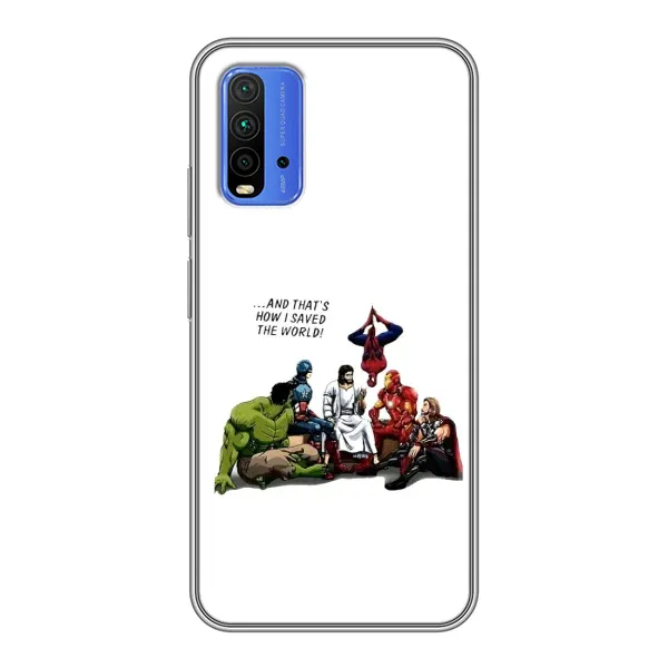 Чехол с рисунком «Иисус супергерой» для Xiaomi Redmi 9T Чехол с рисунком «Иисус супергерой» для Xiaomi Redmi 9T