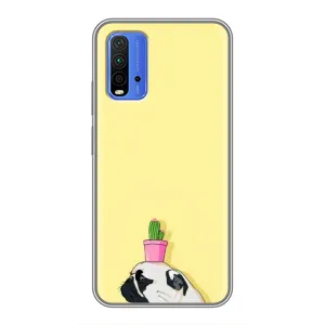 Бампер для Xiaomi Redmi 9T з картинкою "Песики" (Кактус на голові)