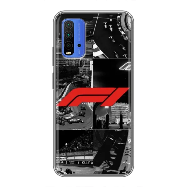 Чехол с рисунком «Коллаж Формула 1» для Xiaomi Redmi 9T Чехол с рисунком «Коллаж Формула 1» для Xiaomi Redmi 9T