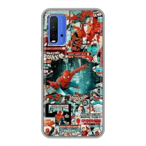 Чехол Супергерой Человека Паука на Xiaomi Redmi 9T (Комиксы Человек Паук)