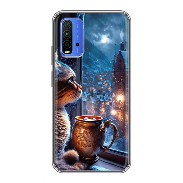 Чехол с рисунком «Кот новогодний» для Xiaomi Redmi 9T Чехол с рисунком «Кот новогодний» для Xiaomi Redmi 9T