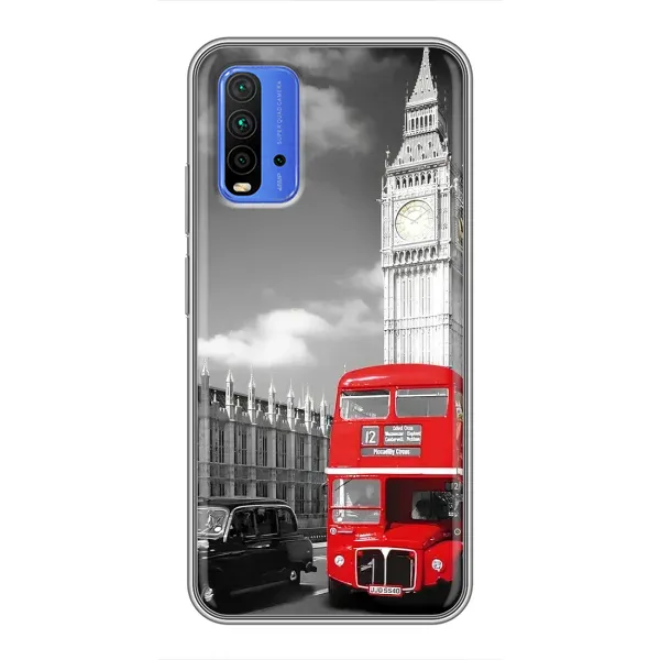 Чехол с рисунком «Красный автобус» для Xiaomi Redmi 9T Чехол с рисунком «Красный автобус» для Xiaomi Redmi 9T