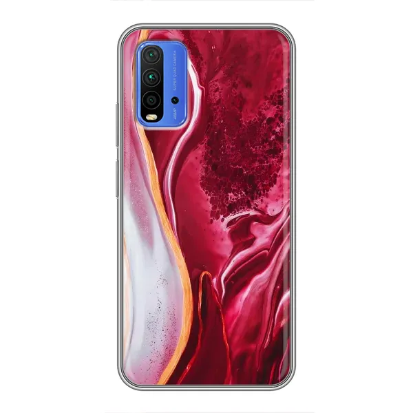Чехол с рисунком «Красный мрамор» для Xiaomi Redmi 9T Чехол с рисунком «Красный мрамор» для Xiaomi Redmi 9T