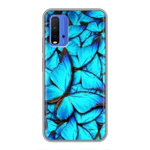 Силиконовый бампер с картинкой животных для Xiaomi Redmi 9T (Крылья бабочек)