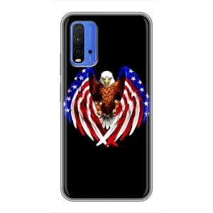 Чохол Прапор USA для Xiaomi Redmi 9T (Крила США)