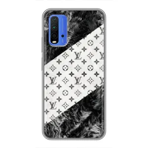 Чехол Стиль Louis Vuitton на Xiaomi Redmi 9T (LV на белом)