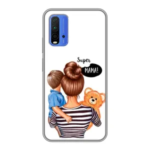 Чехлы для МАМЫ на Xiaomi Redmi 9T (Мама и сын)