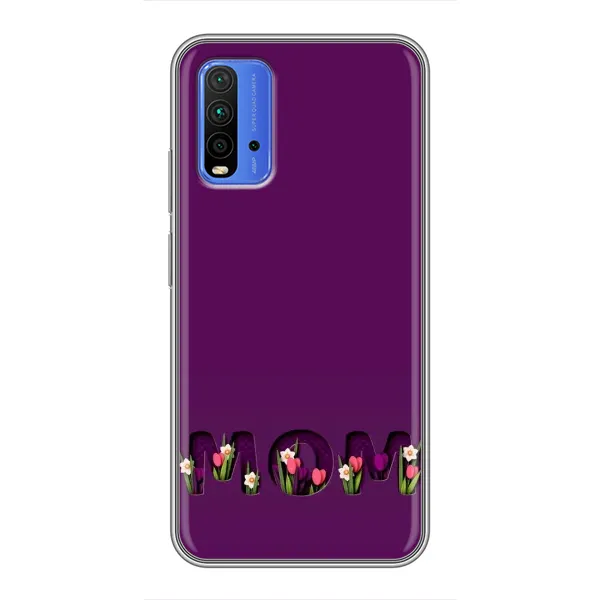 Чехол с рисунком «Мама с цветами» для Xiaomi Redmi 9T