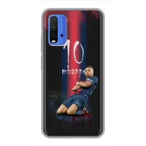 Чехол (TPU) с Футболистом на Xiaomi Redmi 9T (MBAPPE 10)