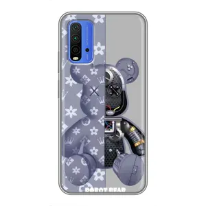 Силиконовый чехол для Xiaomi Redmi 9T (Медведь Louis Vuitton)