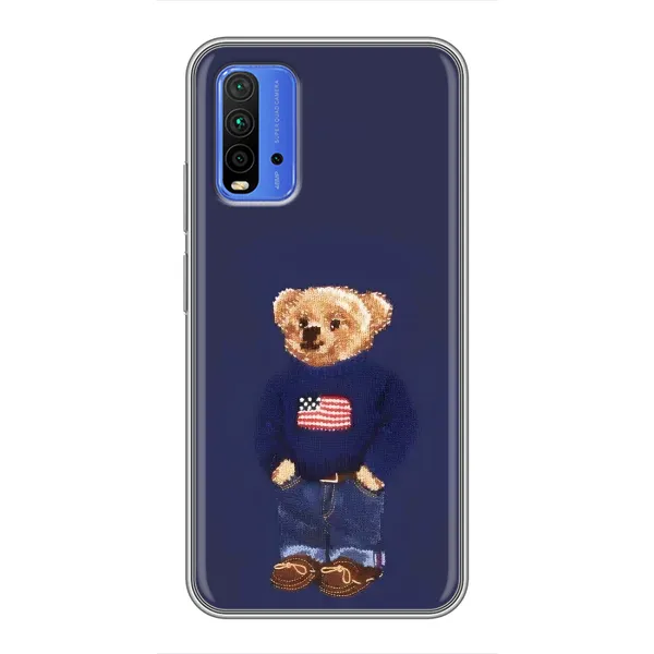 Чехол с рисунком «Мишка USA» для Xiaomi Redmi 9T Чехол с рисунком «Мишка USA» для Xiaomi Redmi 9T