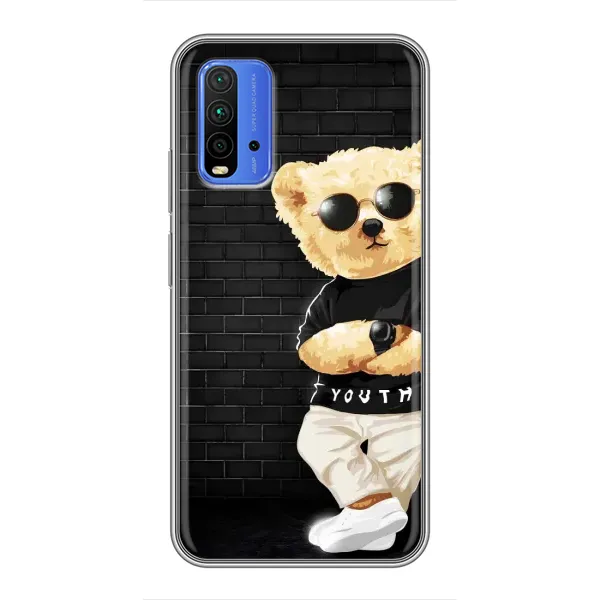 Чехол с рисунком «Мишка в очках» для Xiaomi Redmi 9T Чехол с рисунком «Мишка в очках» для Xiaomi Redmi 9T