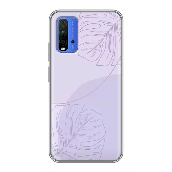 Чехол с рисунком «Монстера фиолетовая» для Xiaomi Redmi 9T Чехол с рисунком «Монстера фиолетовая» для Xiaomi Redmi 9T