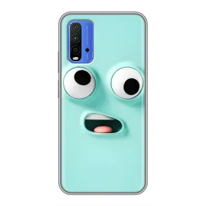 Силиконовые Чехлы (смешные стикеры) для Xiaomi Redmi 9T (Забавное мятное лицо)