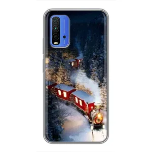 Силіконовий бампер на різдво для Xiaomi Redmi 9T (Потяг)