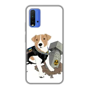 Чехол с принтом Собаки Патрон для Xiaomi Redmi 9T (Пёс Патрон с ракетой)