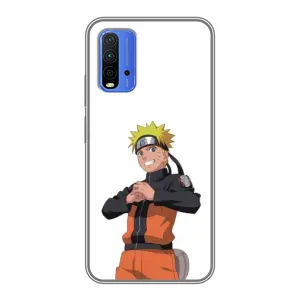 Чехлы с принтом Наруто на Xiaomi Redmi 9T (Радосный Наруто)