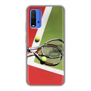 Чохли з прінтом Спортивна тематика для Xiaomi Redmi 9T (Ракетки теніс)