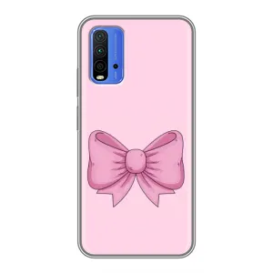 Чехол банты для Xiaomi Redmi 9T (Розовый бантик)