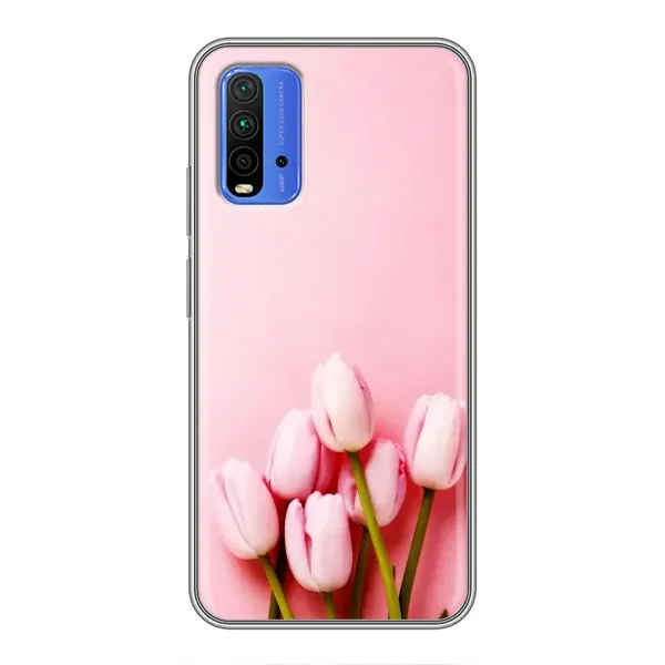 Чехол с рисунком «Розовые тюльпаны» для Xiaomi Redmi 9T Чехол с рисунком «Розовые тюльпаны» для Xiaomi Redmi 9T