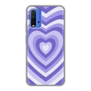 Чохли з тематикою "Маленькі Сердчеки" на Xiaomi Redmi 9T (Серце фіолет)